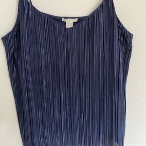 H&M Blue Pleaded Top